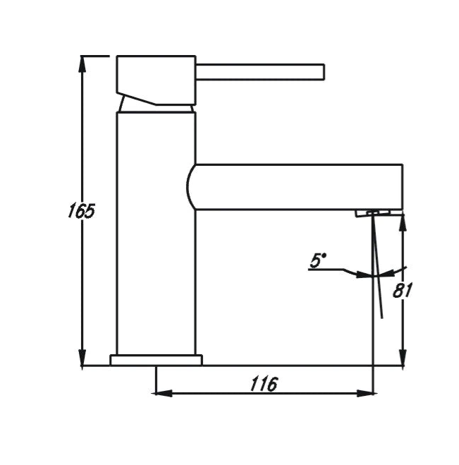 HC Ideal Black Round Basin Mixer