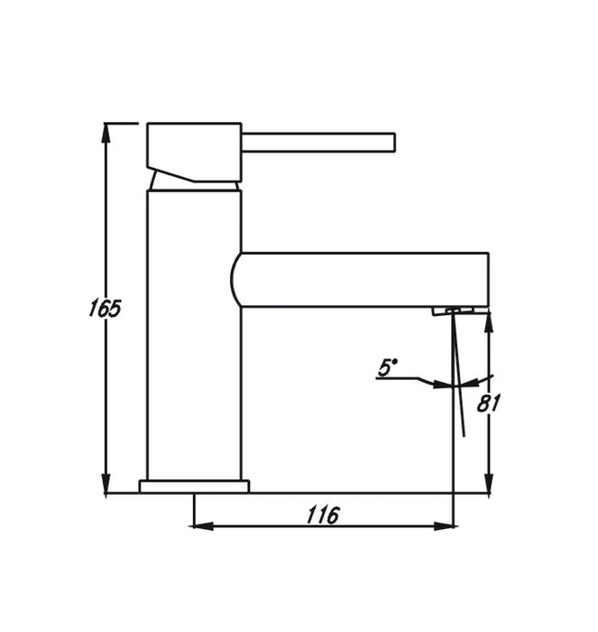 HC Ideal Brushed Nickel Round Basin Mixer