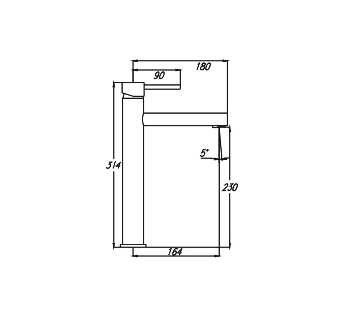 Ideal High Basin Mixer (Rose Gold)