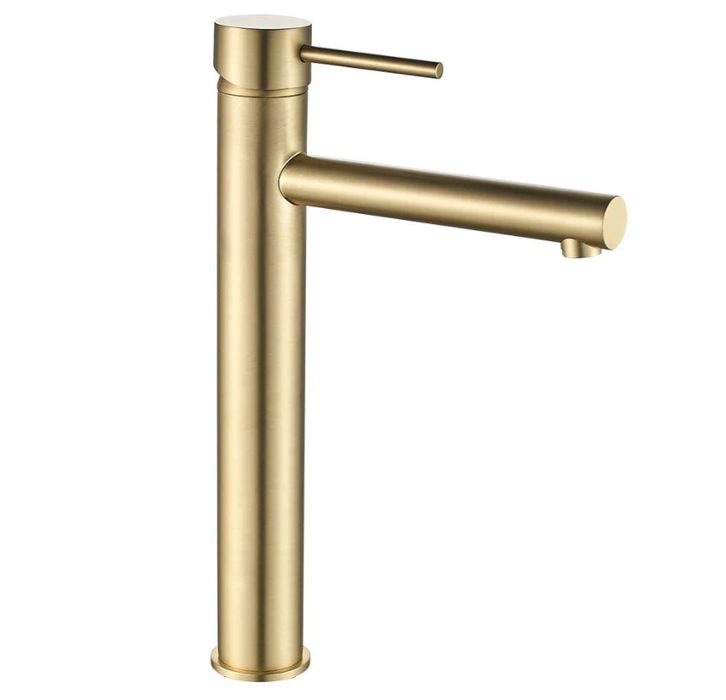 HC Ideal Brushed Gold Round High Basin Mixer