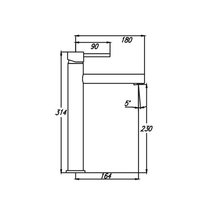 HC Ideal Brushed Nickel Round High Basin Mixer