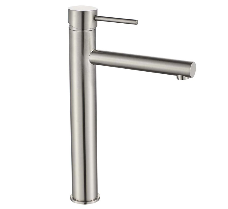 HC Ideal Brushed Nickel Round High Basin Mixer