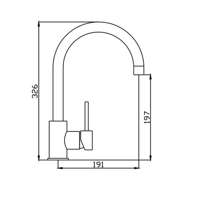 HC Ideal Black Round Sink Mixer