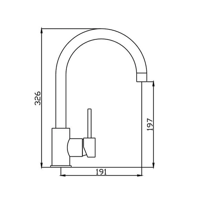 HC Ideal Brushed Gun Metal Round Sink Mixer