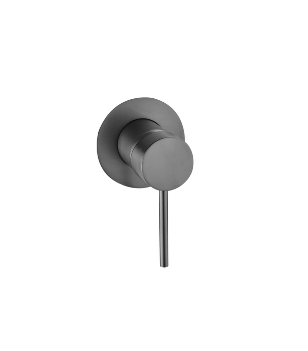HC Ideal Brushed Gun Metal Round Wall Mixer