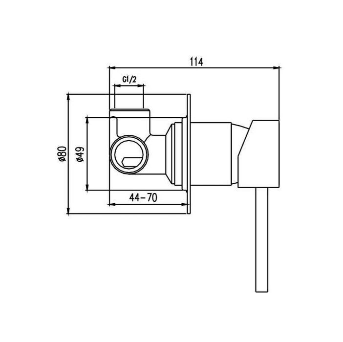 HC Ideal Brushed Nickel Round Wall Mixer
