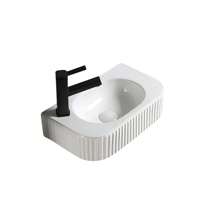 450*270*115mm Infinity Gloss White Wall Hung Ceramic Above Counter Basin