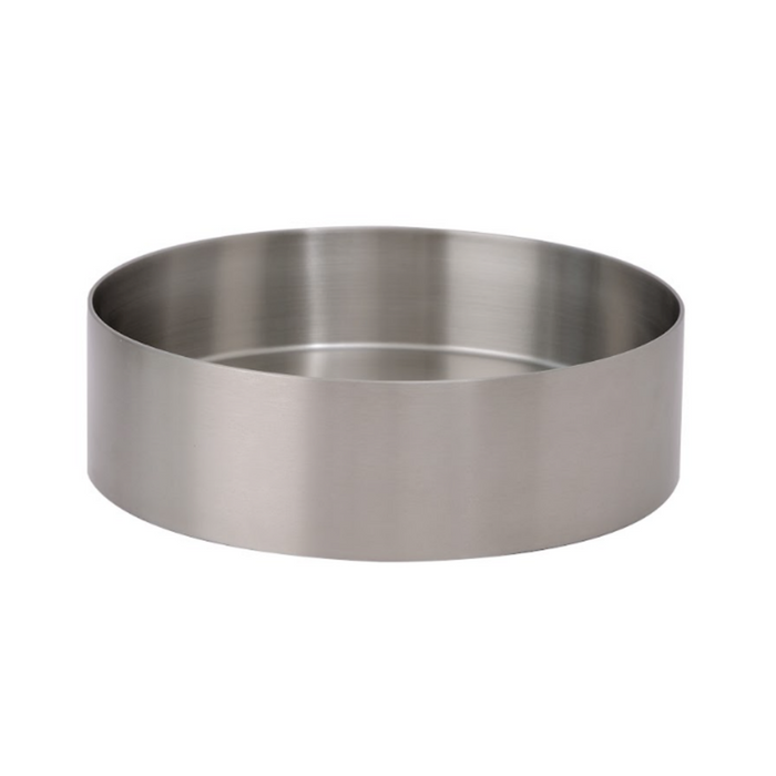 380*380*110mm Brushed Nickel Handmade Stainless Steel Round Above Counter Basin