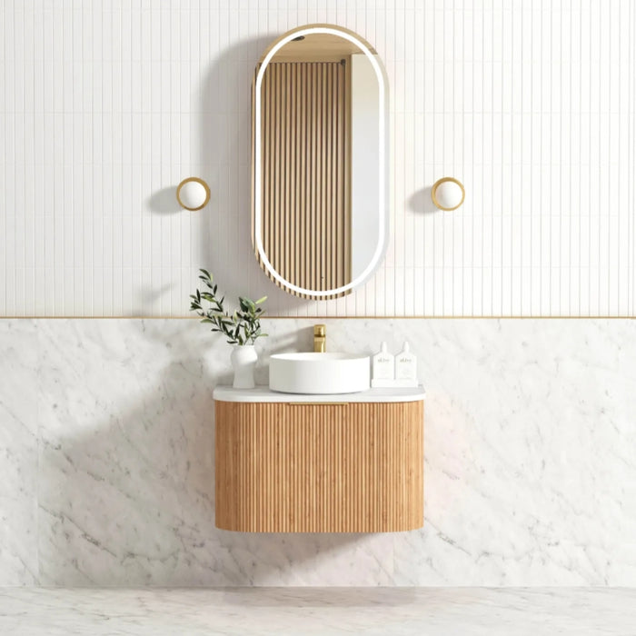 600-1800*460*450mm Bondi Woodland Oak Curve Bar Handle Cabinet Wall Hung Vanity