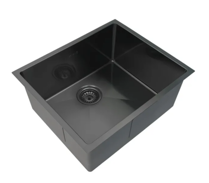 520*440*220mm INS AXON Gun Metal Brushed Finish Stainless Steel Single bowl Top/Under/Flush Mount Sink