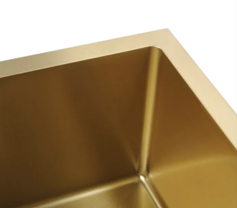 580*440*220mm INS AXON Brushed Gold Brushed Finish Stainless Steel Single bowl Top/Under/Flush Mount Sink