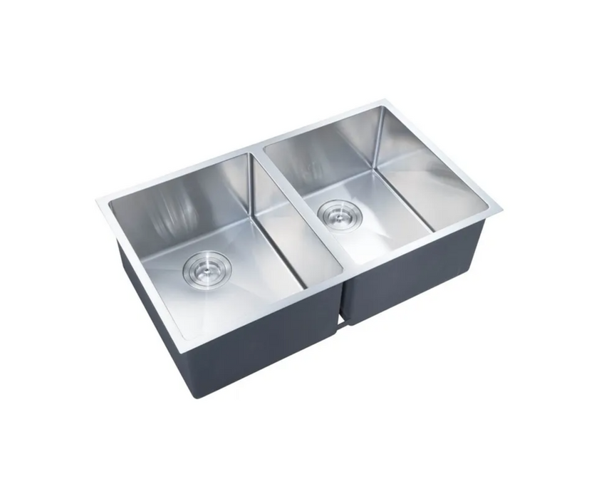 760*450*220mm INS ARTE Brushed Finish Stainless Steel Double bowl Top/Under/Flush Mount Sink