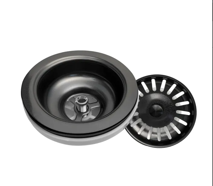 760*450*220mm INS ARTE Gun Metal Brushed Finish Stainless Steel Double bowl Top/Under/Flush Mount Sink