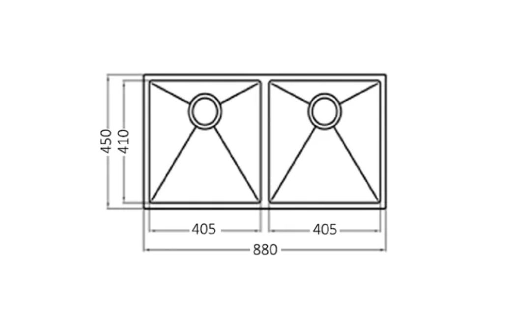 880*450*220mm INS ARTE Gun Metal Brushed Finish Stainless Steel Double bowl Top/Under/Flush Mount Sink