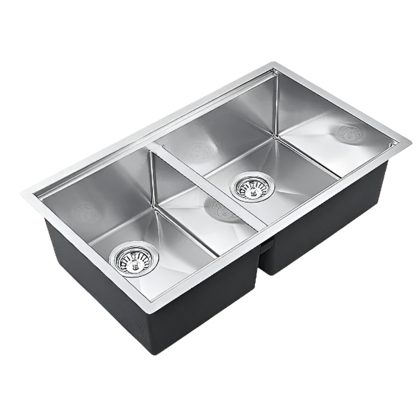620*470*220mm INS ARF Brushed Finish Stainless Steel Double bowl Top/Under Mount Sink