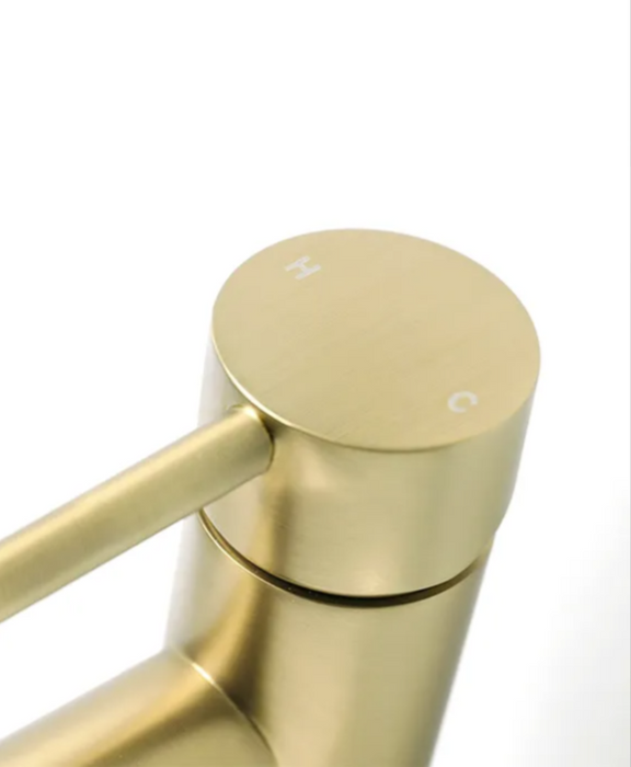 INS Roul Brushed Gold Electroplated PVD Durable High-quality Finish Basin Mixer
