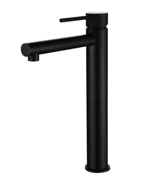INS Roul Matt Black Round Tall Basin Mixer