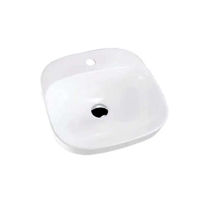 430*435*140mm Gloss White Ceramic Square Insert Basin
