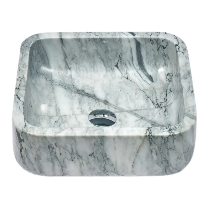400*400*140mm Marble Stone Square Above Counter Art Basin
