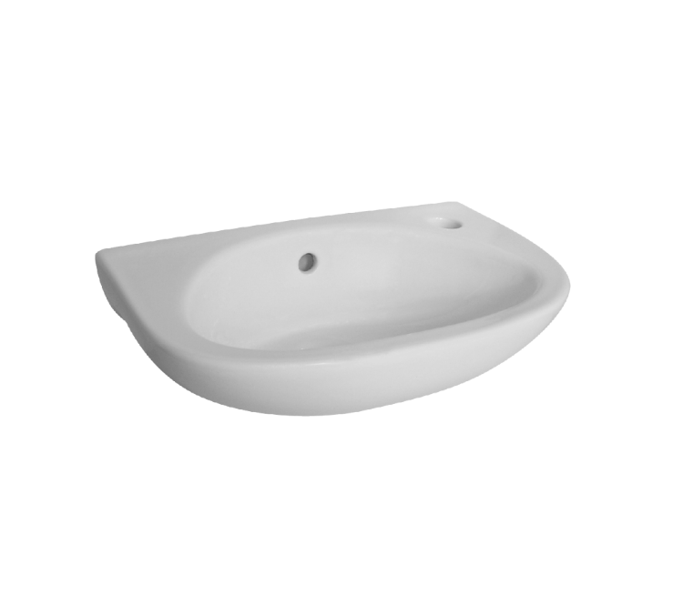 405*255*145mm Classica Ceramic Compact 1 Taphole Wall Basin With Waste - HD reno