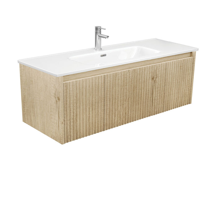 750-1500*460*420mm FIE Alina White Scandi Oak Cabinet Only and Ceramic / Stone Top Available Wall Hung Vanity
