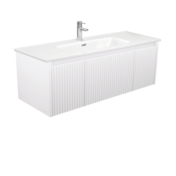 750-1500*460*420mm FIE Alina Satin White Cabinet Only and Ceramic / Stone Top Available Wall Hung Vanity