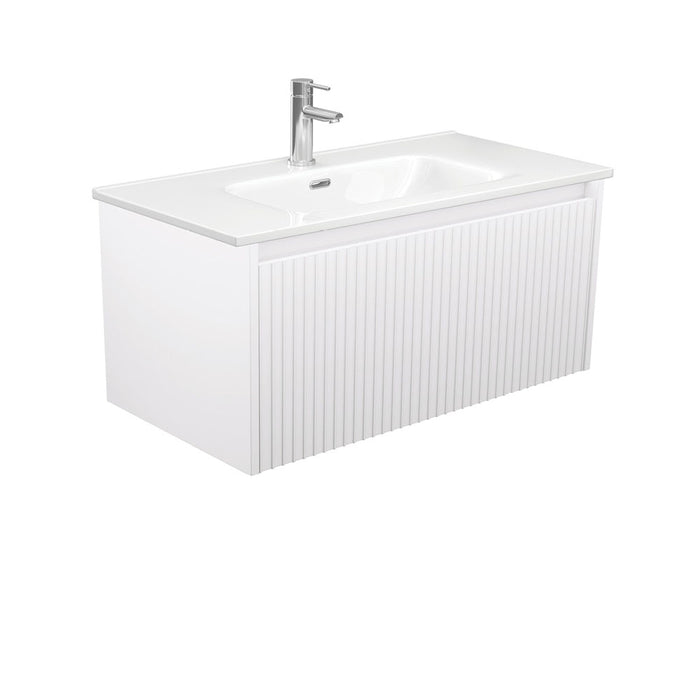 750-1500*460*420mm FIE Alina Satin White Cabinet Only and Ceramic / Stone Top Available Wall Hung Vanity