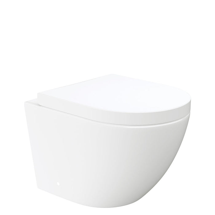 490*365*330-365mm Fienza Koko Gloss White/Matt White/Matt Black Tornado Wall Hung Toilet
