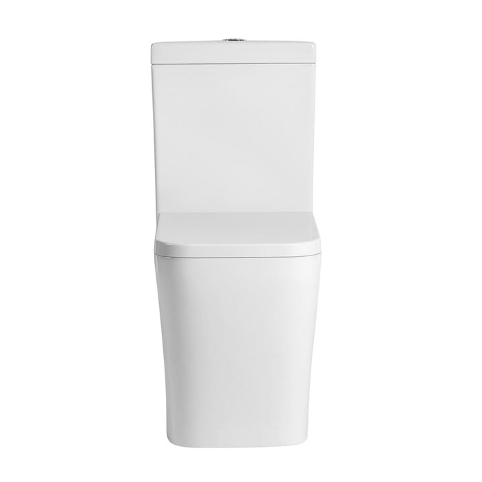 655*380*845mm Poseidon Qubist Ceramic Gloss White Box Rim Back To Wall Toilet