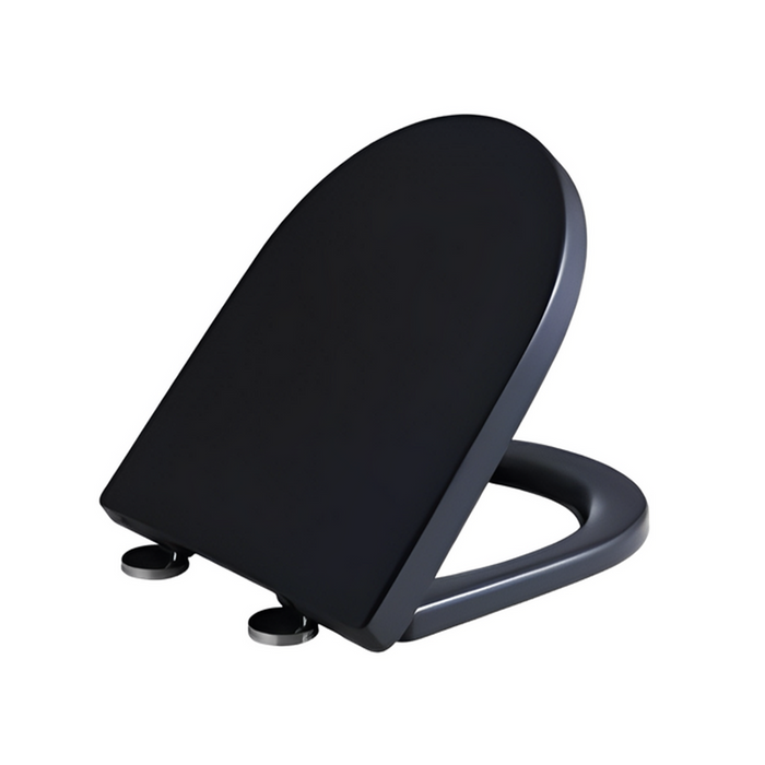 695*390*830mm Poseidon Kasey Gloss Black Box Rim Back To Wall Toilet