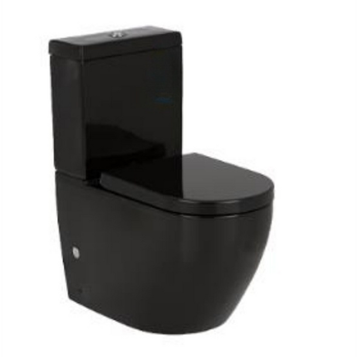 630*380*835mm Poseidon Veda Gloss Black Tornado Back To Wall Toilet