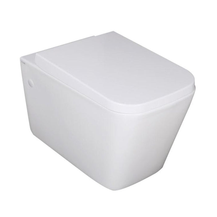 550*345*320mm Poseidon Qubist Gloss White Box Rim Wall Hung Pan