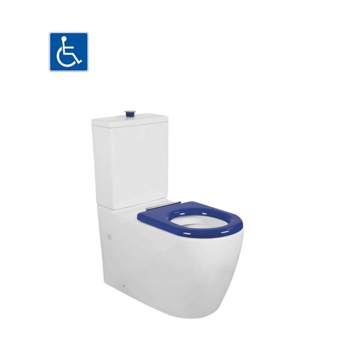 805*375*890mm Poseidon Asta Gloss White Rimless Disable Back To Wall Toilet