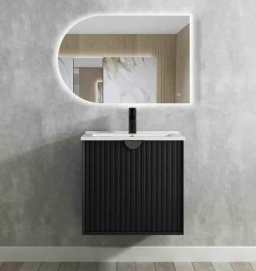 600-1500*460*550mm Marlo Matte Black Bathroom Wall Hung Vanity - Cabinet Only and Ceramic / Stone Top