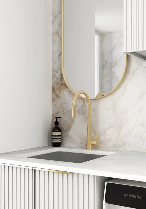 1305*600*2100mm Otti Noosa Matt White Fluted Moisture Resistant Plywood Laundry Kit