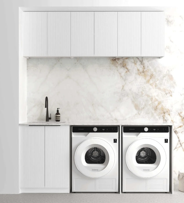 1960*600*2100mm Otti Bondi White Fluted Moisture Resistant Plywood White Laundry Kit