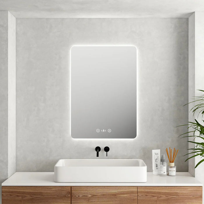 600*750*35mm Mercio Frameless Copper-free Glass Rectangle Pencil Edge LED Mirror