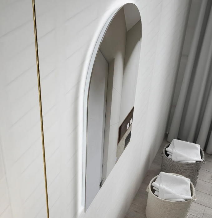 1200mm Boston Light Grey Wall Hung Vanity and ARCHIE LED Mirror