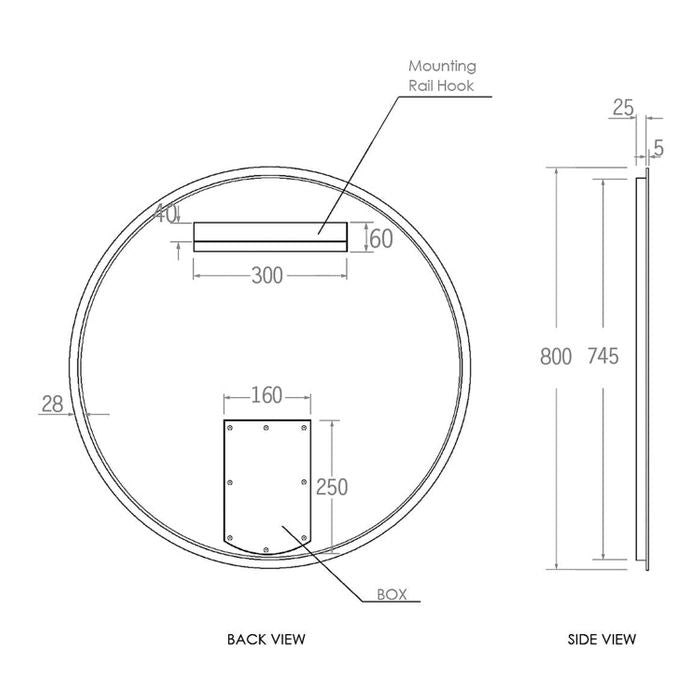 120Omm otti Noosa Vanity Wall Hung Cabinet With Led Mirror and Tall Boy