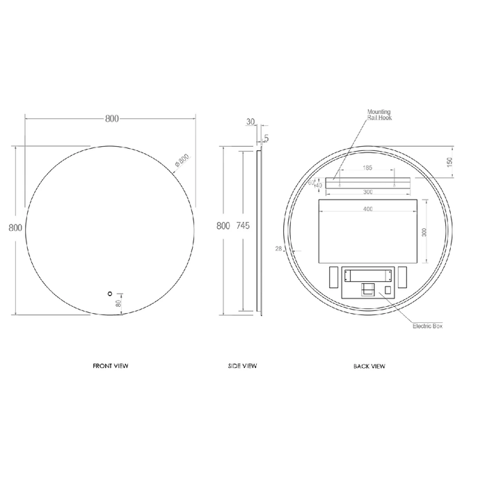 120Omm otti Noosa Vanity Wall Hung Cabinet With Led Mirror and Tall Boy