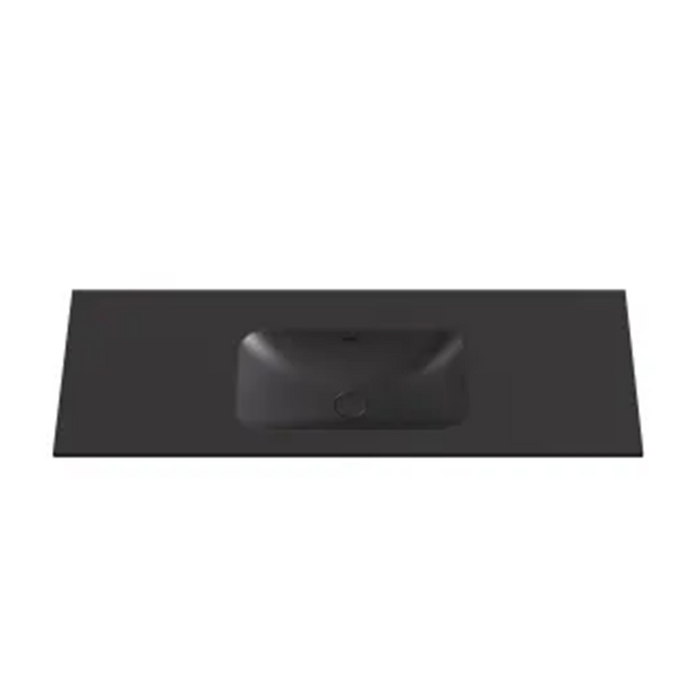 1200*455*470mm Lukka Chester Federation Matt Black PVC Wall Hung Vanity