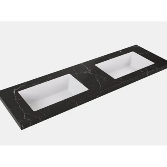 1200*455*470mm Lukka Chester Federation Matt Black PVC Wall Hung Vanity