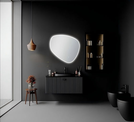 1000*844mm Aquaperla 3 Color Lighting Asymmetrical Acrylic LED Mirror - HD reno