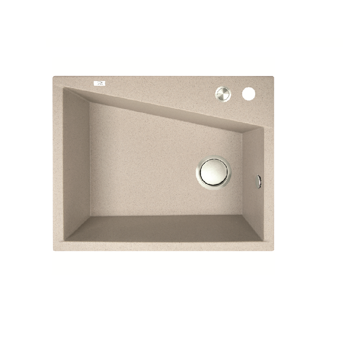 470*600*227mm ACA Laveo Beige Granite Stone Single Bowl Sink - HD reno