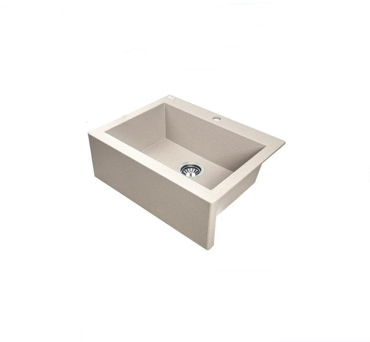 490*580*220mm ACA Laveo Beige Granite Stone Single Bowl Sink - HD reno