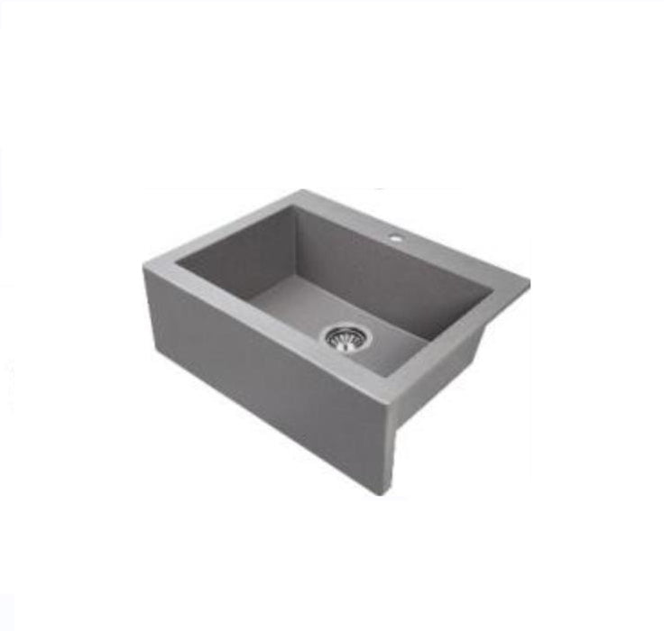 490*580*220mm ACA Laveo Grey Granite Stone Single Bowl Sink - HD reno