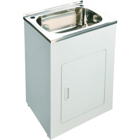 500*390*870mm 30L 304 Stainless Steel Mini Laundry Tub with Metal Cabinet