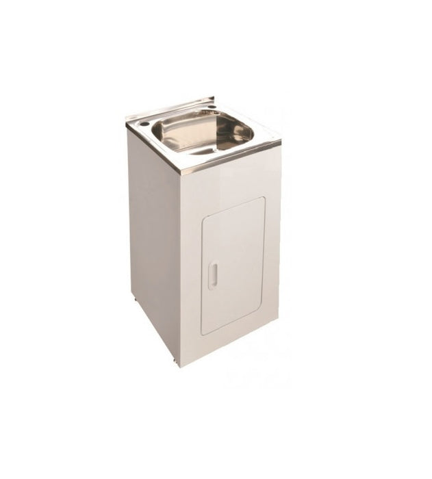 390*500*870mm 30L Compact 304 Stainless Steel Mini Laundry Tub with Metal Cabinet