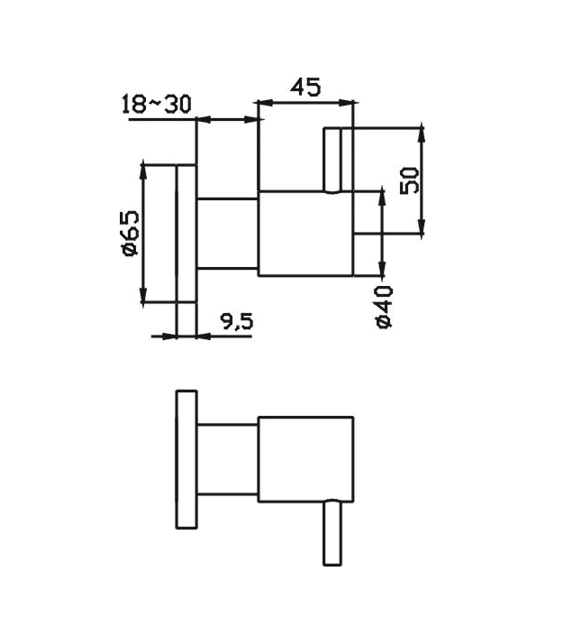 HC Luxury Black Round Wall Top Assemblies