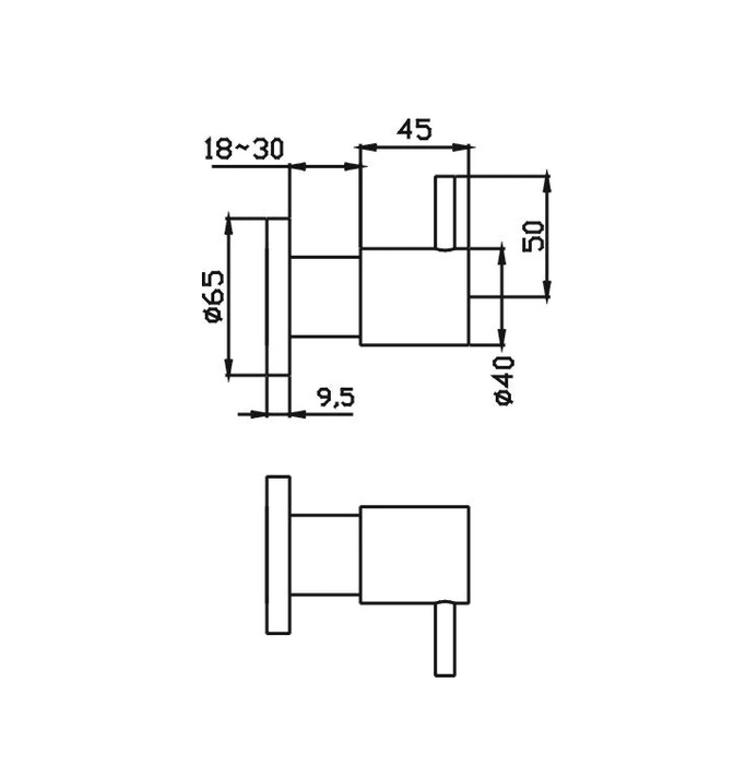 HC Luxury Brushed Nickel Round Wall Top Assemblies